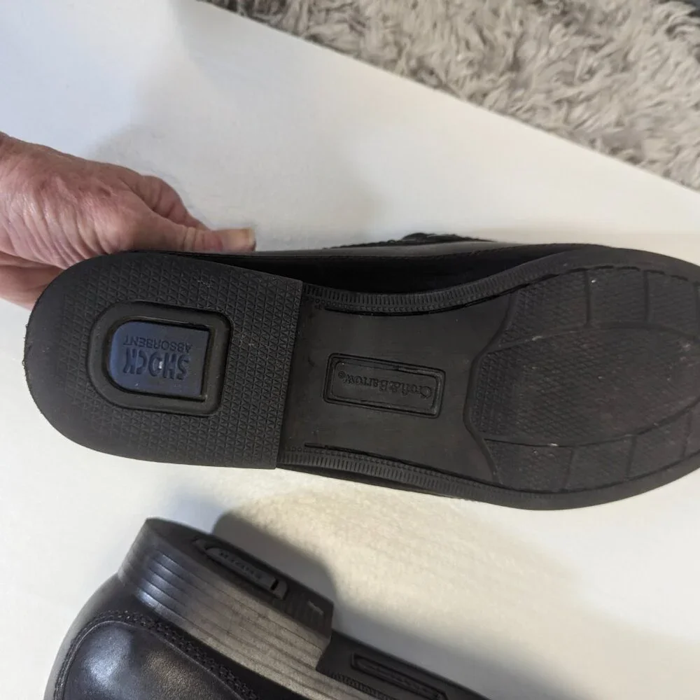 Croft & Barrow Men's Black Leather Loafers Size 10